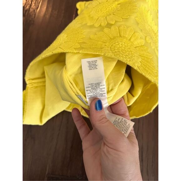 Joe Fresh Flower Embroidery Yellow Skirt - Picture 5 of 5